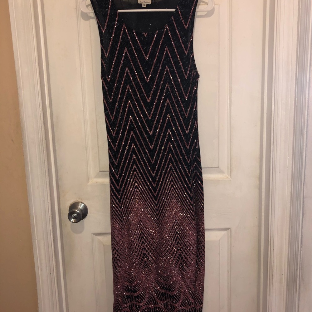 Black and pink dress